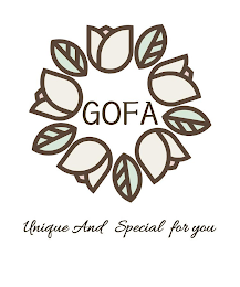 GOFA UNIQUE AND SPECIAL FOR YOU logo