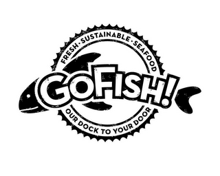 GOFISH! FRESH SUSTAINABLE SEAFOOD OUR DOCK TO YOUR DOOR logo
