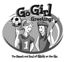 GOGIRL GREETINGS THE HEART AND SOUL OF GIRLS ON THE GO. logo