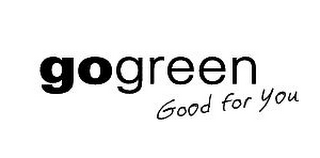 GOGREEN GOOD FOR YOU logo
