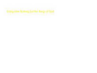 GOING AFTER NOTHING BUT THE THINGS OF GOD logo