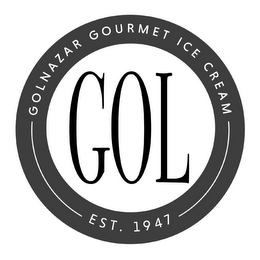 GOL GOLNAZAR GOURMET ICE CREAM EST. 1947 logo