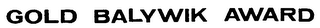 GOLD BALYWIK AWARD logo