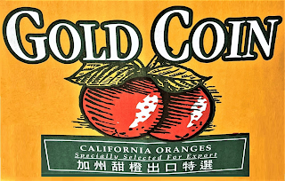 GOLD COIN CALIFORNIA ORANGES SPECIALLY SELECTED FOR EXPORT logo