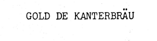 GOLD DE KANTERBRAU logo