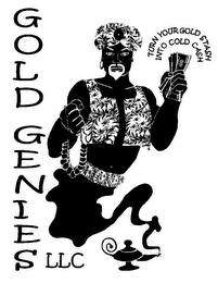GOLD GENIES LLC TURN YOUR GOLD STASH INTO COLD CASH 100 100 00 logo