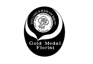 GOLD MEDAL FLORIST EXCELLENCE IN DESIGN AND QUALITY COMMUNITY FLORISTS OF AMERICA logo