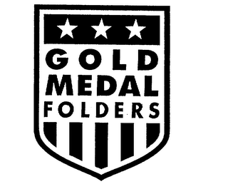 GOLD MEDAL FOLDERS AND EMBOSSING GM logo