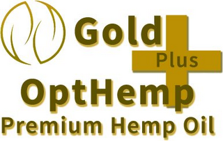 GOLD, PLUS, OPTHEMP, PREMIUM HEMP OIL logo