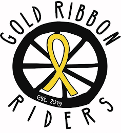 GOLD RIBBON RIDERS EST. 2019 logo