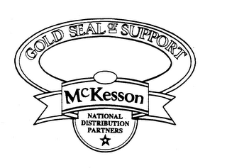GOLD SEAL OF SUPPORT MCKESSON NATIONAL DISTRIBUTION PARTNERS logo