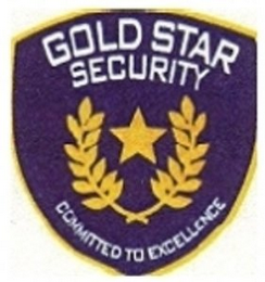 GOLD STAR SECURITY COMMITTED TO EXCELLENCE logo