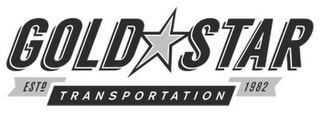 GOLD STAR TRANSPORTATION ESTD 1982 logo