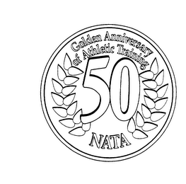 GOLDEN ANNIVERSARY OF ATHLETIC TRAINING 50 NATA logo