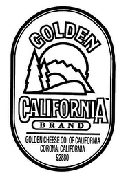 GOLDEN CALIFORNIA BRAND GOLDEN CHEESE CO. OF CALIFORNIA CORONA, CALIFORNIA 92880 logo