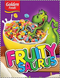 GOLDEN FOODS FRUITY SAURUS logo