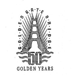 GOLDEN GATE BRIDGE 50 GOLDEN YEARS logo