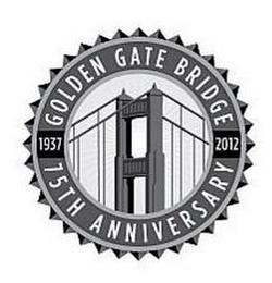 GOLDEN GATE BRIDGE 75TH ANNIVERSARY 1937 2012 logo