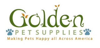 GOLDEN PET SUPPLIES MAKING PETS HAPPY ALL ACROSS AMERICA logo