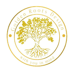 GOLDEN ROOTS DESIGN WITH YOU IN MIND logo