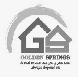 GOLDEN SPRINGS A REAL ESTATE COMPANY YOU CAN ALWAYS DEPEND ON logo