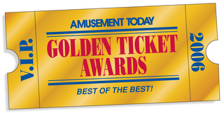 GOLDEN TICKET AWARDS AMUSEMENT TODAY BEST OF THE BEST! V.I.P. 2006 logo