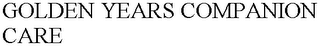 GOLDEN YEARS COMPANION CARE logo
