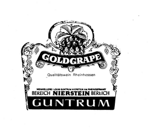 GOLDGRAPE QUALITATSWEIN RHENHESSEN WEINKELLEREI LOUIS GUNTRUM NIERSTEIN AM RHEIN/GERMANY BEREICH NIERSTEIN BEREICH GUNTRUM logo