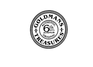GOLDMANS TREASURES AUTHENTIC 6TH AVENUE ORIGINAL logo