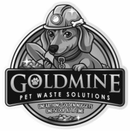 GOLDMINE PET WASTE SOLUTIONS UNEARTHING GOLDEN NUGGETS ONE SCOOP AT A TIME logo