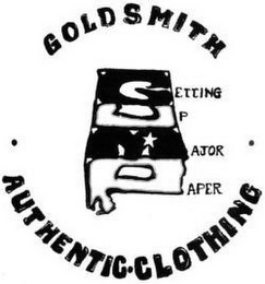 GOLDSMITH GUMP GETTING UP MAJOR PAPER AUTHENTIC CLOTHING logo