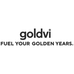 GOLDVI FUEL YOUR GOLDEN YEARS. logo