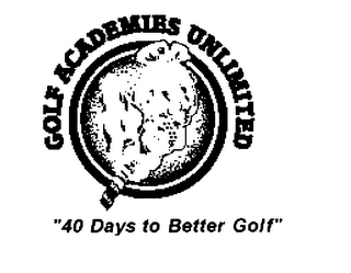 GOLF ACADEMIES UNLIMITED "40 DAYS TO BETTER GOLF" logo