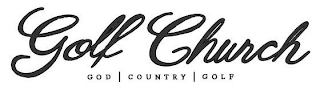 GOLF CHURCH GOD COUNTRY GOLF logo