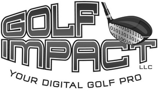 GOLF IMPACT LLC YOUR DIGITAL GOLF PRO logo