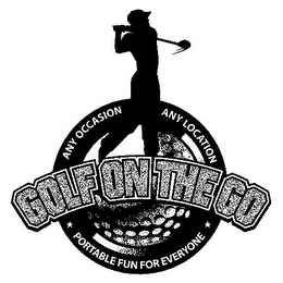 GOLF ON THE GO ANY OCCASION ANY LOCATION PORTABLE FUN FOR EVERYONE logo