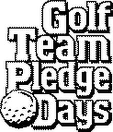 GOLF TEAM PLEDGE DAYS logo