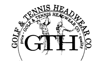 GOLF & TENNIS HEADWEAR CO. GTH logo