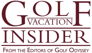 GOLF VACATION INSIDER FROM THE EDITORS OF GOLF ODYSSEY logo