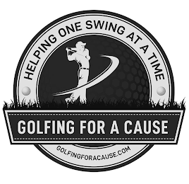 GOLFING FOR A CAUSE HELPING ONE SWING AT A TIME GOLFINGFORACAUSE.COM logo