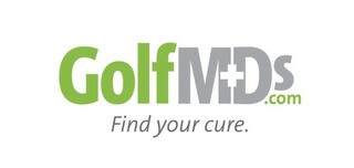 GOLFMDS.COM FIND YOUR CURE. logo