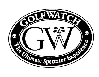 GOLFWATCH GW THE ULTIMATE SPECTATOR EXPERIENCE logo