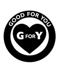GOOD FOR YOU G FOR Y logo