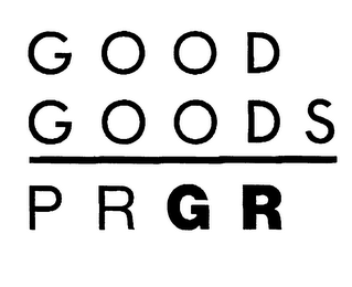 GOOD GOODS PRGR logo
