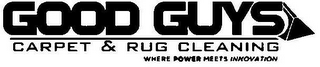 GOOD GUYS CARPET & RUG CLEANING WHERE POWER MEETS INNOVATION logo