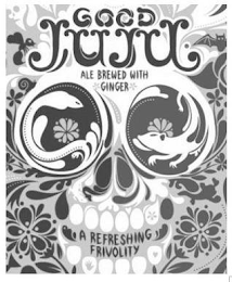 GOOD JUJU ALE BREWED WITH GINGER A REFRESHING FRIVOLITY logo
