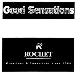GOOD SENSATIONS ROCHET CREATIONS & SENSATIONS SINCE 1904 logo