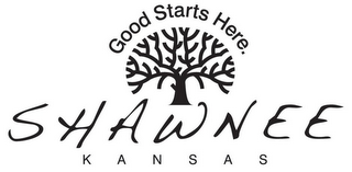 GOOD STARTS HERE. SHAWNEE KANSAS logo