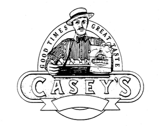 GOOD TIMES GREAT TASTES CASEY'S PEANUTS logo