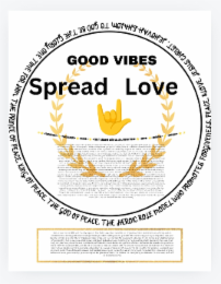 GOOD VIBES. SPREAD LOVE. FORGIVENESS. PEACEMAKERS. HONOR. TREAT EVERYONE WITH VALUE & IMPORTANCE. KINDNESS. EMPATHY FAITH. logo